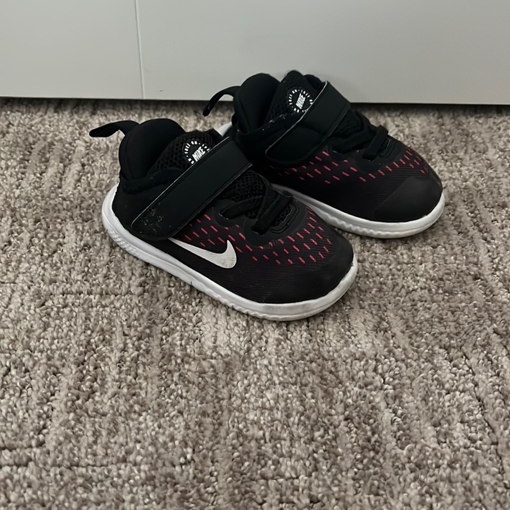 Red and black Childs 6C sneakers